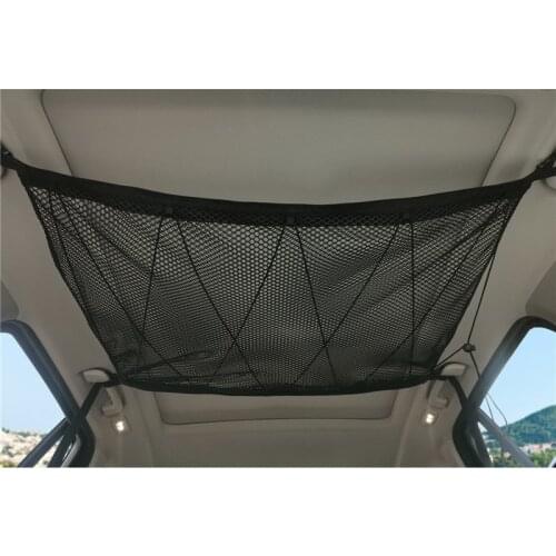 Car Ceiling Storage Net Pocket - Universal Car Roof Interior Luggage Net Bag With Zipper, Trunk Storage Interior Accessories