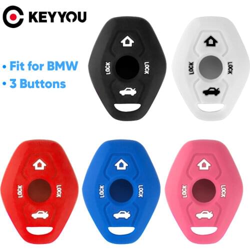 KEYYOU 10X For BMW EWS System X3 X5 Z3 Z4 1 3 5 7 Series For BMW E38 E39 E46 E53 E60 E61 E63 E64 Remote Silicone Key Cover Case