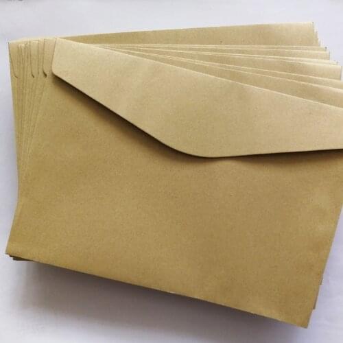 162x225mm brown kraft paper envelopes without printing for A5 size greeting postcards