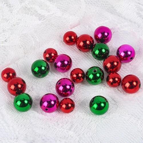 50Pcs/Lot 8mm 10mm Round CCB Plastic loose Bead Spacer Beads for Bracelet Necklace Earrings DIY Crafts Jewelry Making Supplies