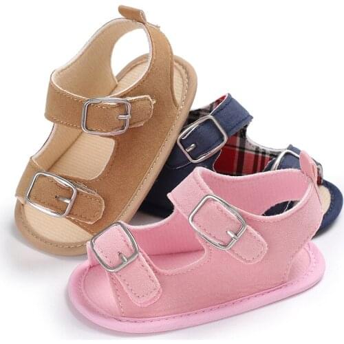 Summer toddler baby boy girl silicone non-slip button cotton breathable baby shoes children toddler shoes