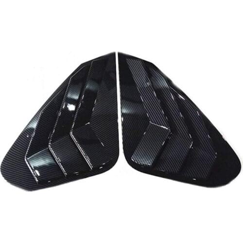 For Toyota RAV4 2019-2021 Car Rear Side Window Louvers Air Vent Scoop Shades Cover Blinds Trim Accessories, Carbon Fiber