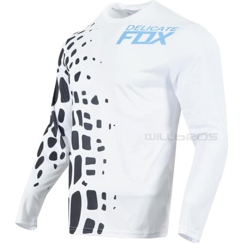 Delicate Fox MX White 360 Rohr Airline Jersey Motocross ATV Scooter DH BMX MTB Motorcycle Bike Offroad Racing