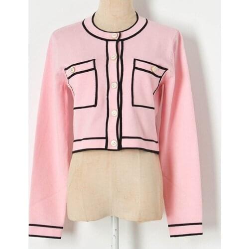 2020 Fall Winter Rainbow Color Stripe Long Sleeve Sweater Womens Wool Blend Round Neck Sweet Blouse Casual Sweater Europe Shirt