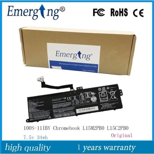 7.5V 34WH New Original Laptop Battery L15M2PB0 for Lenovo Chromebook 100S-11IBY 2ICP6/54/90 Series Tablet