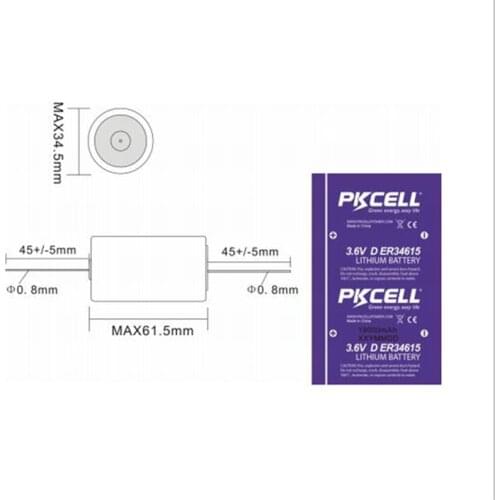 200Pc ER34615 with welding LS34615 D Size 3.6V Volt 19000mAh Li-SOCL2 19000mah lithium thiony chloride primary battery
