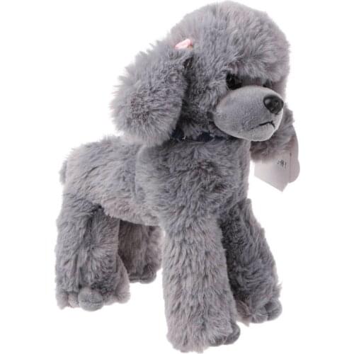 Plush Toys Dogs Poodle High Simulation Children Gifts Doll Stuffed Lovely Scarf