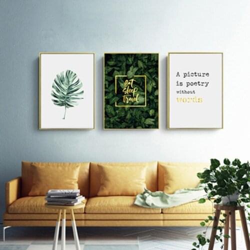 Nordic Style Poster And Prints Tropical Green Plant Scandinavian Decor Canvas Painting Wall Art Picture For Living Room No Frame