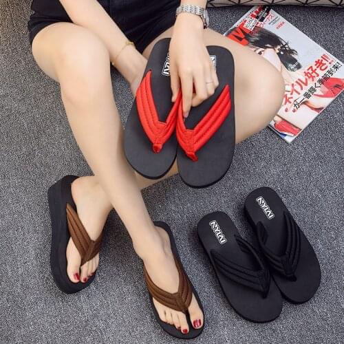 Ladies Slippers Summer Flip Flop Fashion Platform Wedge Sandals Casual Beach Slippers Waterproof Slides Summer Female Shoe Hot