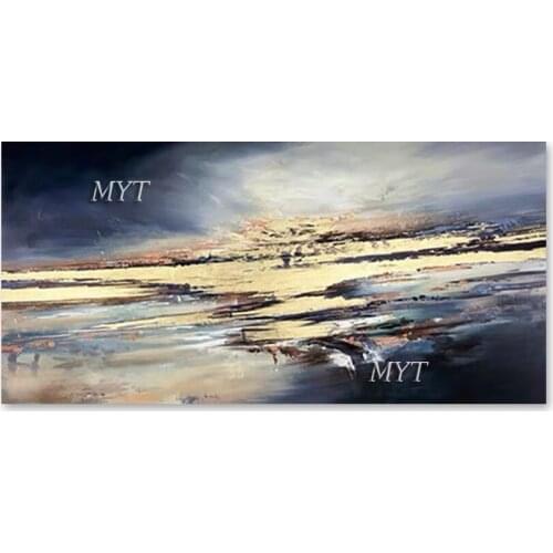 Modern Fine Canvas Wall Art Living Room Decoration Paintings Picture Hand-painted Gold Texture Canvas Oil Painting Wall Art Sell