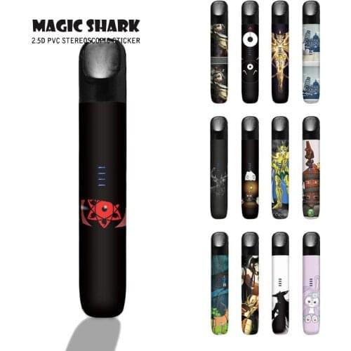 Magic Shark 2.5D Stereo Stylish Rabbit Seiya Robbot PVC Cover Sticker Case Film Skin for Relx Essential 5 5th No Fade