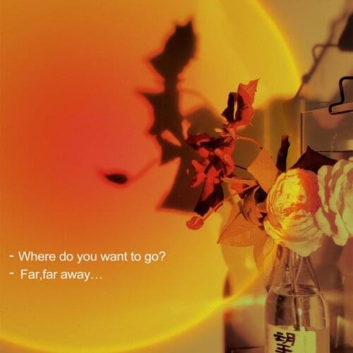 Sunset Light Atmosphere Light Living Room Never Sunset Table Lamp Photography Video Art Projection Lamp