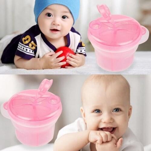 Three Lattice Compartment Infant Food Storage High Quality Portable Plastic Baby Milk Box Feeding Powder Dispenser Container