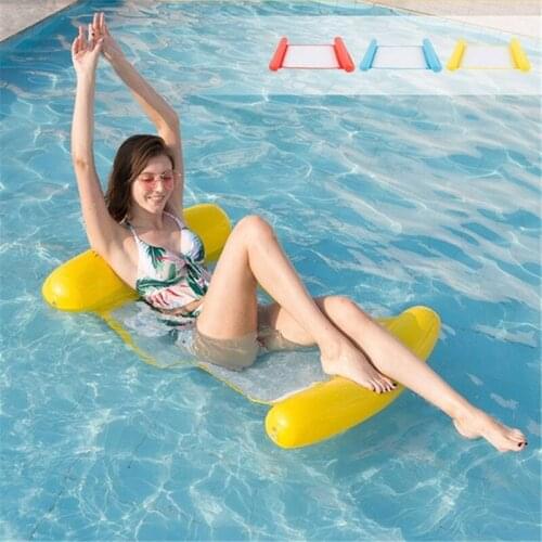 Water Hammock Recliner Swimming Pool Inflatable Mat Floating Bed Chair Foldable Summer Swimming Beach Pool Water Hammock -40