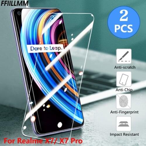 2Pcs/Lot Matte Tempered Glass For Realme X7 Pro Full Protective Glass Realme Screen Protector Glass Anti-blue Light Protect Film