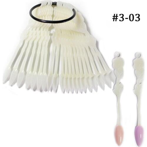 1 Set False Nail Tips Color Card Fake Fan Board Sticks Nature Full Cover Nail Art Practice Display Design Tools Manicure