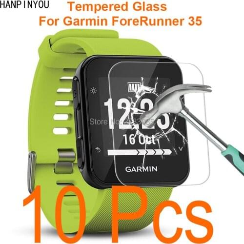 10Pcs For Garmin ForeRunner 35 FR35 SmartWatch 9H Hardness 2.5D Ultra-thin Toughened Tempered Glass Film Screen Protector Guard