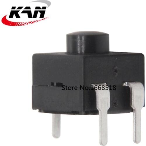 10pcs Supply 8.3x8.3 button switch, two on and one off, 8*8 flashlight switch, three-legged environmental protection