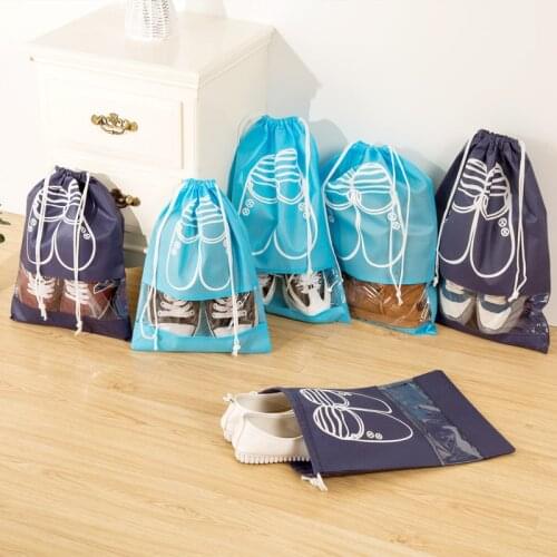 10Pcs/Lot Non-Woven Fabric Shoes Bags Women Men Dustproof Cover Shoes Bags Travel Beam Port Shoe Organizer 300