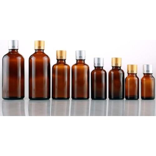 15ml Quality Amber Glass Essential Oil Bottle with Cap Empty Brown Vials Bottles Tools F067