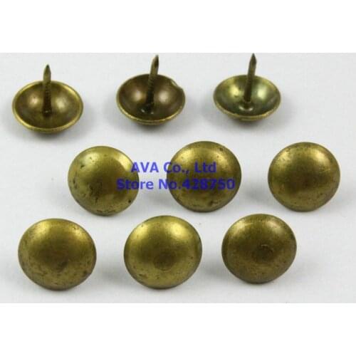 200 Pieces 11x11mm Antique Brass Upholstery Tacks Nails