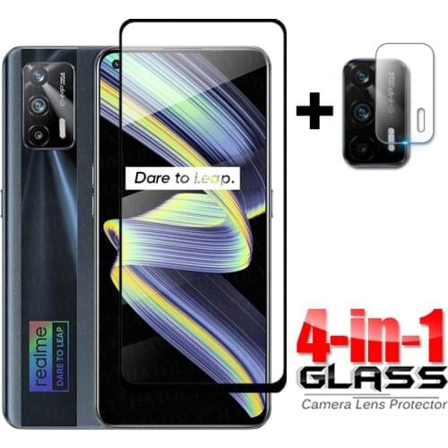 4-in-1 Glass Realme X7 Max 5G Full Cover Tempered Glass For Oppo Realme X 7 Max Pro Screen Protector Realme X7 Max Camera Glass