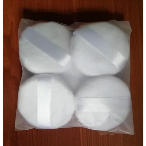 5pcs Cotton Puff with Ribbon for Wearing Powder Facial Care Cosmetic Tools
