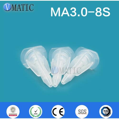 Free Shipping Factory Price Resin Static Mixer MA3.0-8S Mixing Nozzles For Duo Pack Epoxies 100Pcs With High Quality