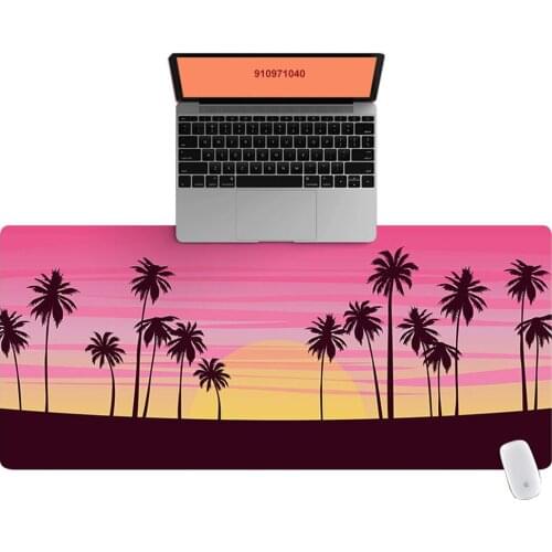 Office Computer Desk Mat Table Keyboard Big Mouse Pad Beach Coconut Grove Laptop Cushion Desk Non-slip Mat Gamer Mousepad Mat