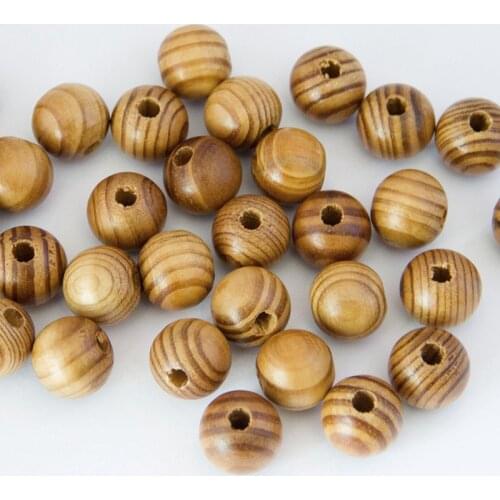 100pcs Pine Natural Round Wood Spacer Beads 8mm 10mm 12mm 16mm 18mm Wooden Beads Fit for Bracelet Necklace DIY jewelry Making