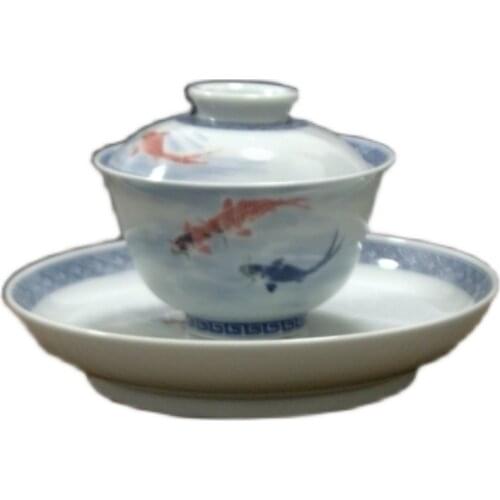 Retro style tea bowl ceramic large retro style bowl for home use
