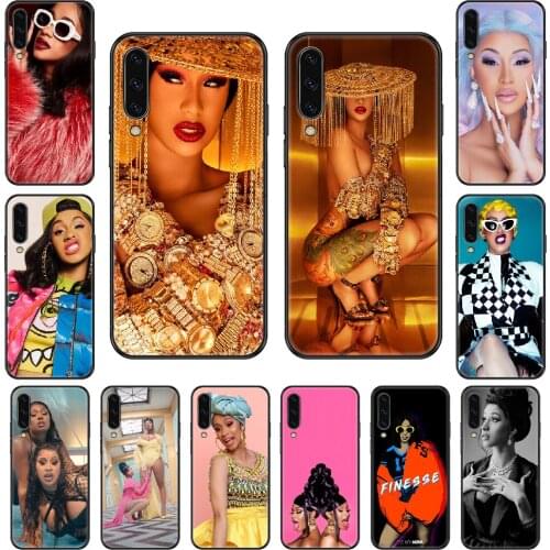 Rapper Cardi B Phone case For Samsung Galaxy A 3 5 8 9 10 20 30 40 50 70 E S Plus 2016 2017 2018 2019 black soft shell 3D Etui