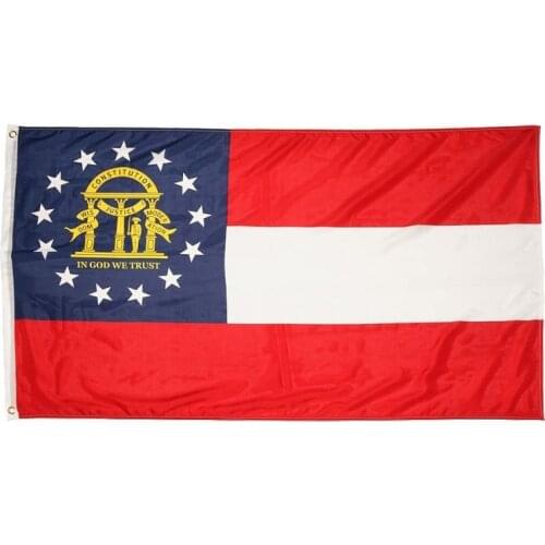 Flagnshow 90x150cm 3x5ft Georgia State Flags and Banners USA American States Flag for Decoration