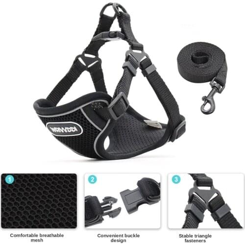 Personalized Dog Harness NO PULL Reflective Breathable Adjustable Pet Harness For Small large Dog Harness Vest With Custom patch