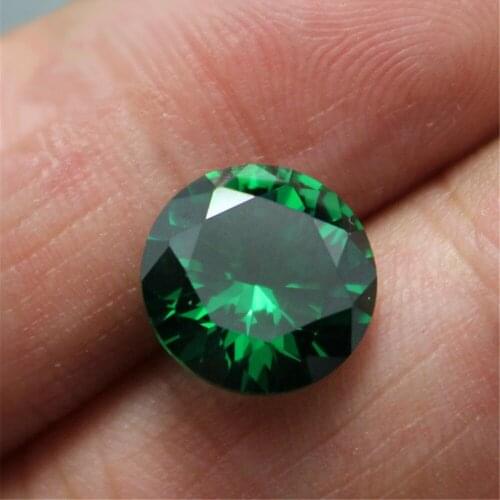 Emerald Round Faceted Gemstone Brilliant Cut Emerald Gem Multiple Sizes to Choose GE03