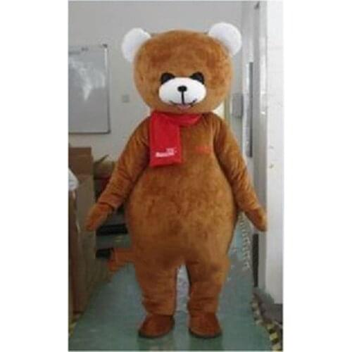 Handmade Cartoon Character Brown Bear Mascot Costume Suits Cosplay Party Game Dress Outfits Clothing Carnival Halloween Fursuit