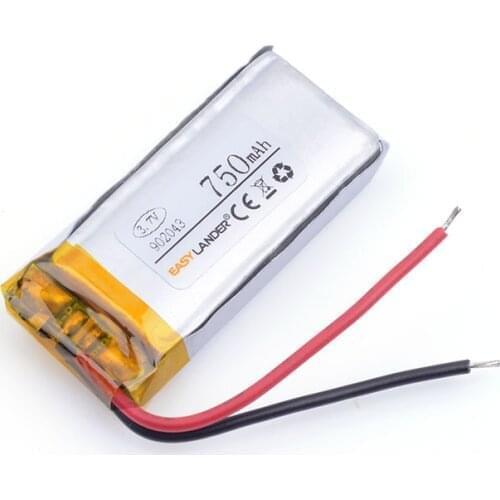 Best battery brand 3.7 V polymer lithium battery 902043 750mAh For MP3 MP4 MP5 GPS wireless earphone