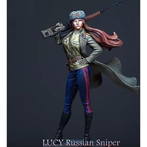 1/16 Resin Model figure GK Lucy Russian Sniper Unassembled and unpainted kit