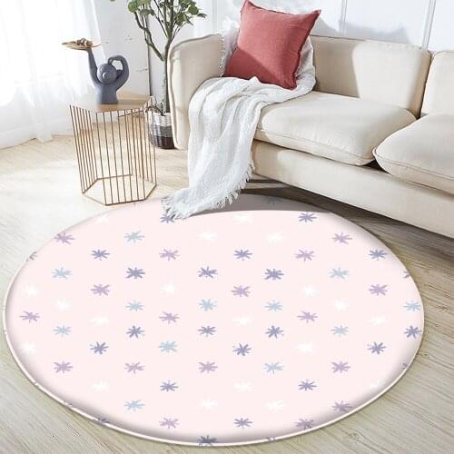 2021 Fashion Modern Flannel Cute Carpet Non-Slip Round Carpet Bedroom Living Room Decor Cushion Rug & Carpet Alfombra
