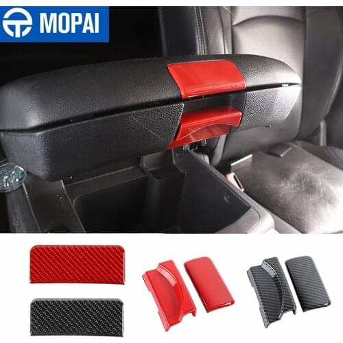MOPAI Car Armrest Box Switch Decoration Cover Sickers for Dodge RAM 2010-2015 Car Interior Accessories
