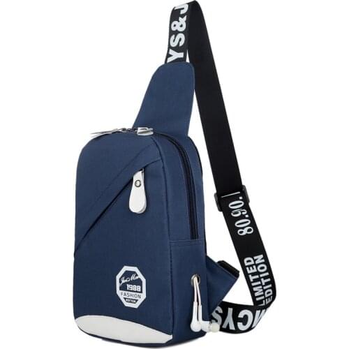 Chest bag Casual womens canvas bag Shoulder Messenger Bag Outdoor sports Waist pack chest pack 17X8X26cm