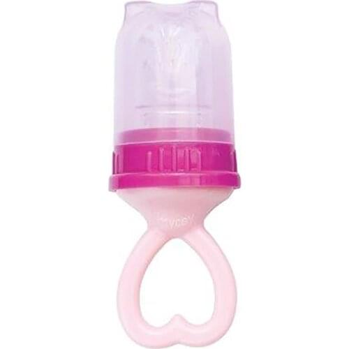 Baby Boy Girl New Style Baby Rattle for Baby Pacifier Colar Mycey Silicone Fruit and Vegetable Pacifier Pink
