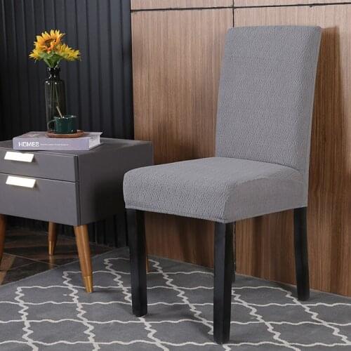 Thicken Jacquard Chair Cover Solid Color Removable Slipcover For Home Party Wedding Banquet