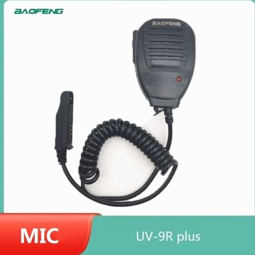 Handheld Speaker Microphone For Baofeng UV-9R Two Way Radio Walkie Talkie Dual PTT Button Handheld Mic Intercom Accessories