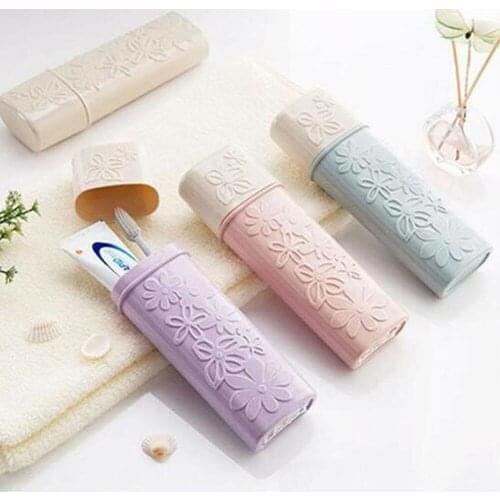 Protect Holder Portable Travel Hiking Toothbrush Toothpaste Case Box Cover Bathroom Storage Box Travel Dental Equipment