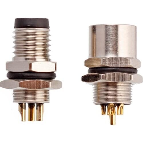 Sensor/actuator pluggable waterproof connector M8 8-pin female socket small signal connector