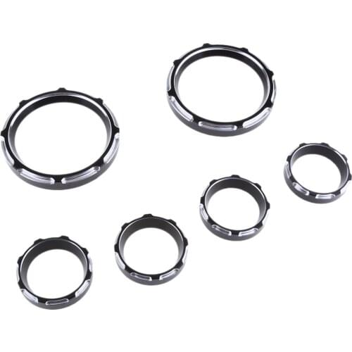 Silver Speedometer Burst Gauge Bezel Set for Harley Electra Glide 1996-2013