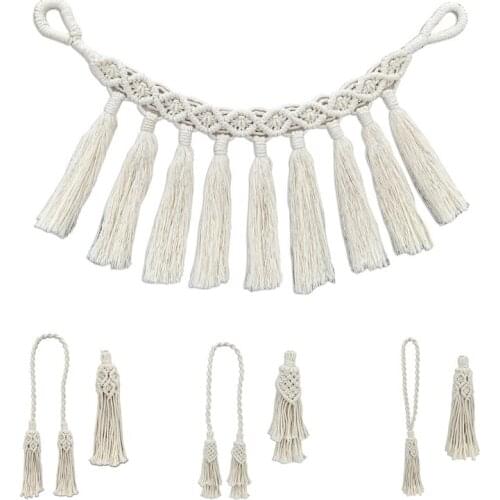 Bohemian Modern Style Handmade Tassel Curtain Tieback Curtain Buckle Rope Curtain Lacing Household Decor Supplies