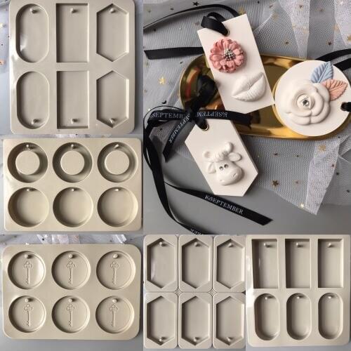 Silicoen mold six hole Wax Molds Aroma stone silica gel Mould Aroma DIY car decoration mold Flower handmade Ornaments Wax Moulds