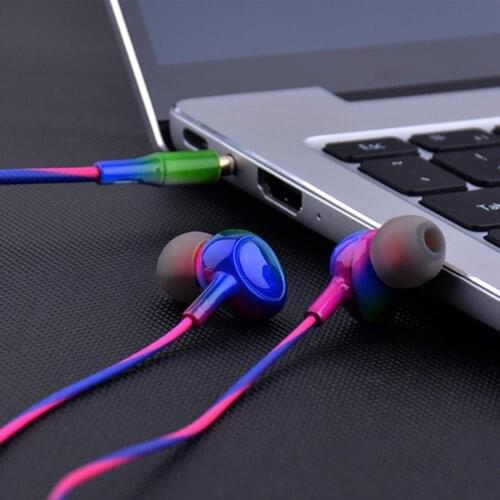 Sport Earphone Wired Super Bass 3.5mm In-Ear Earphone Stereo Earbuds Earphone Colorful Earphone